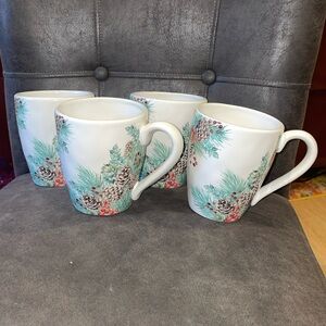 Set of 4 Large Certified International Winter-Themed Ceramic Coffee Mugs, 20 Oz